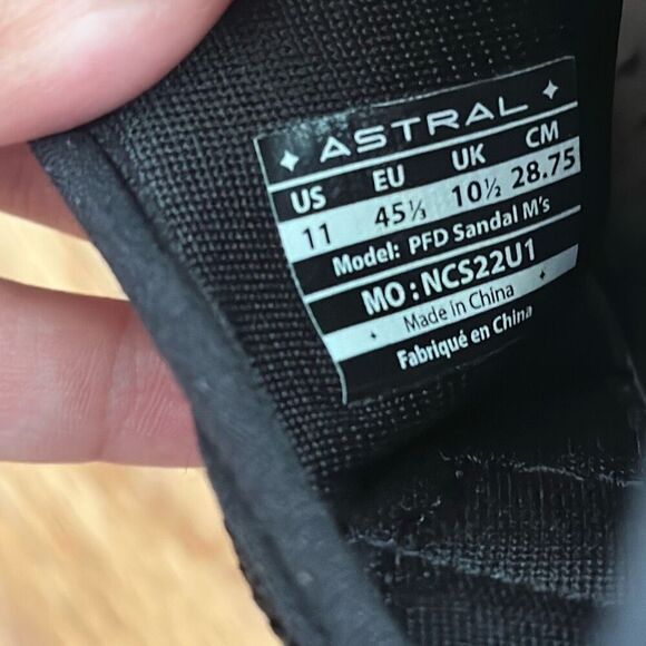 Astral PFD Sandal Black Men’s Size 11 main image 6